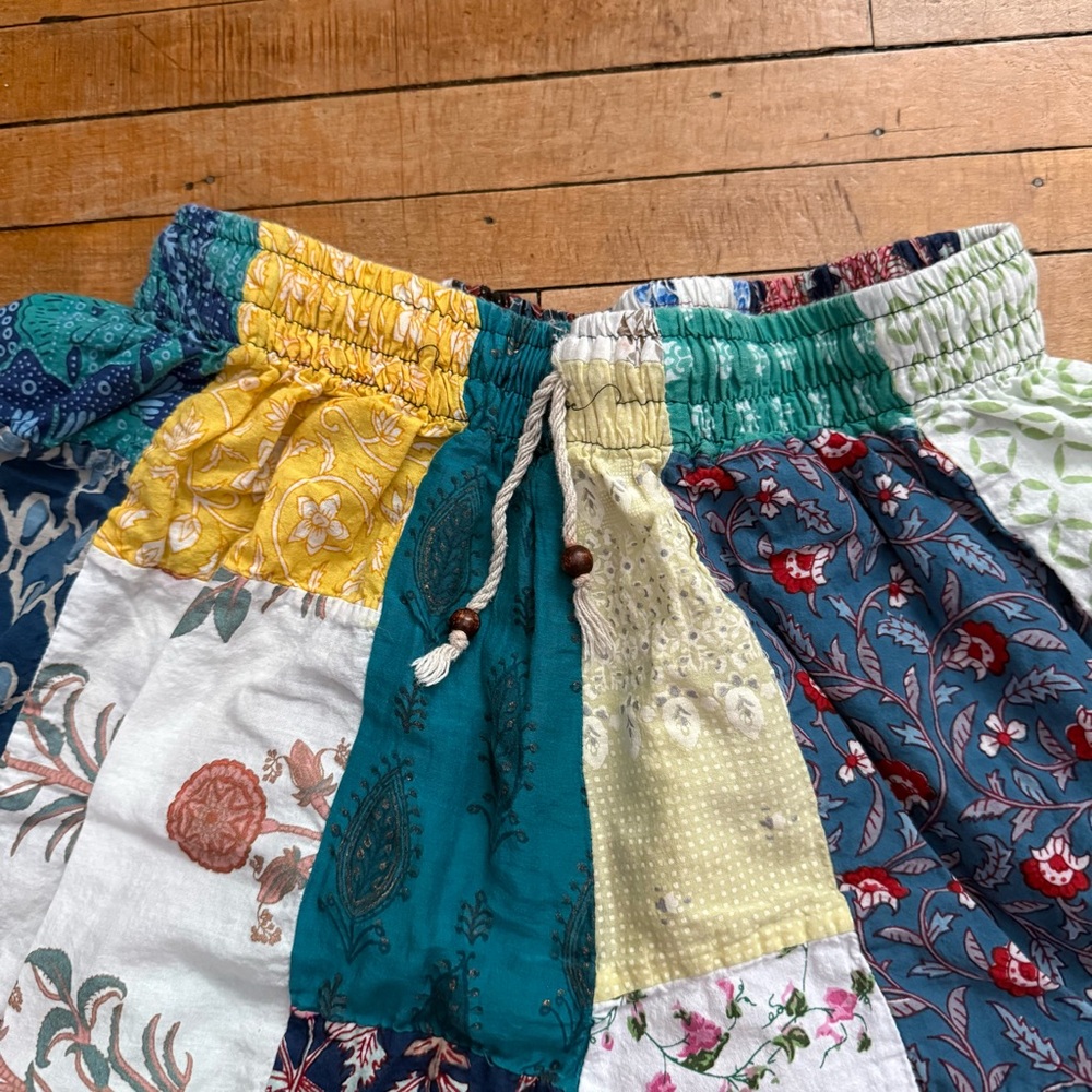 Multicolor Patchwork Women's Pants Size S 100% Co… - image 5